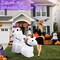 5 ft Halloween Inflatables Ghost Walking Dog Outdoor Decoration,(Multicolor)